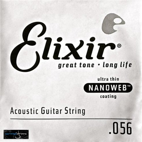 Elixir Acoustic 80/20 Bronze Guitar Strings - Nanoweb (Single String)