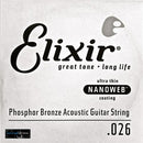 Elixir Acoustic 80/20 Bronze Guitar Strings - Polyweb (Single String)