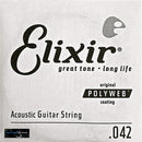 Elixir Acoustic 80/20 Bronze Guitar Strings - Polyweb (Single String)