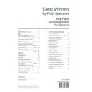 Great Winners - Easy Piano Accompaniment For Clarinet