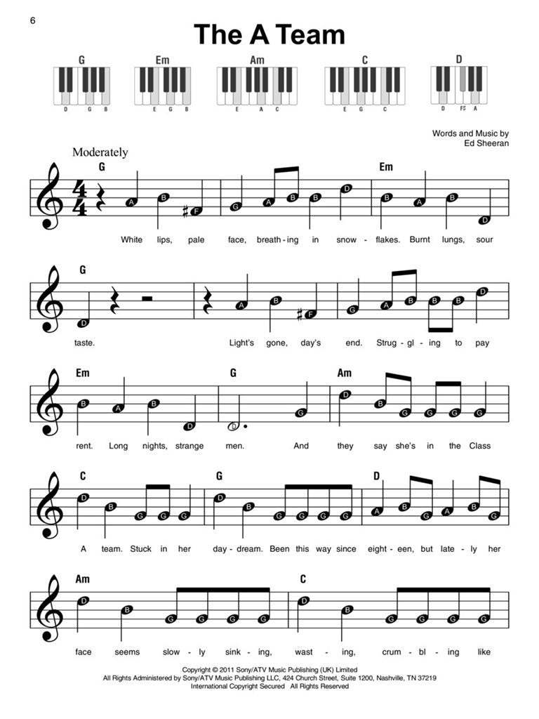 Super Easy Songbook - Ed Sheeran (Piano)