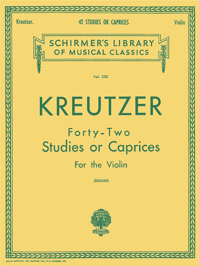 Kreutzer Forty-Two Studies or Caprices