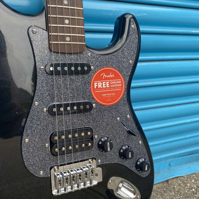Squier FSR Affinity Stratocaster HSS Electric Guitar in Metallic Black