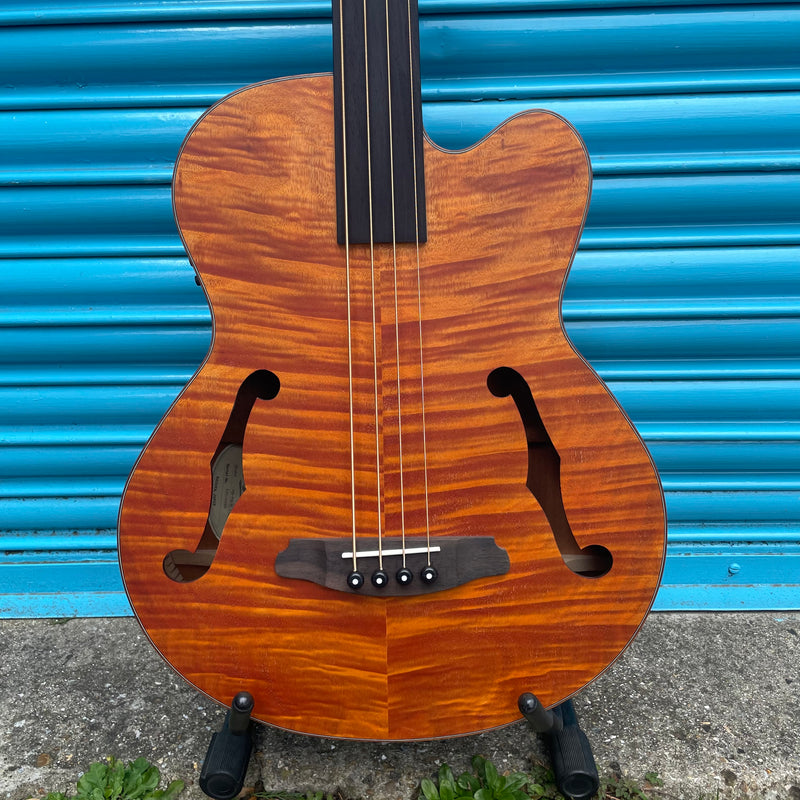 Aria FEB F2/FL M Hollow Body Fretless Medium Scale Electro Acoustic Bass