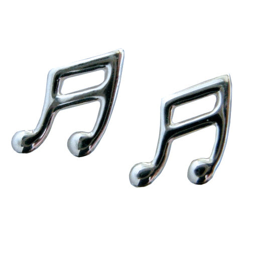 Musical Sterling Silver Stud Earrings