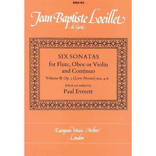 Loeillet: 6 Sonatas For Flute, Oboe/Violin and Continuo