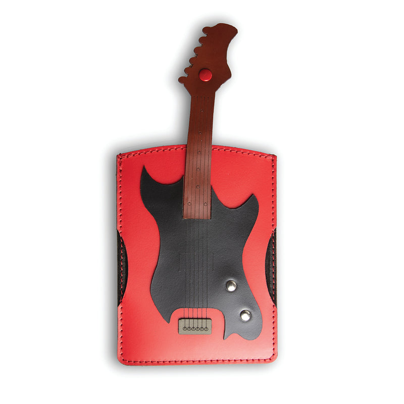 Electric Guitar Leather Passport Holder - Music Gifts