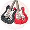 Red and Black Electric Guitar Mugmats