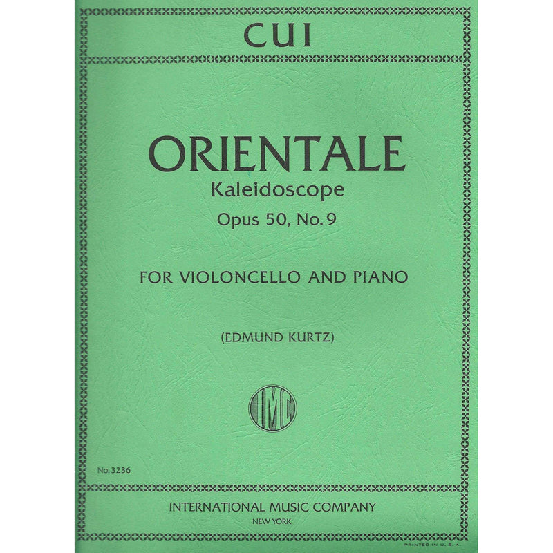 Orientale: Kaleidoscope Op. 50, No. 9 (for Cello and Piano)