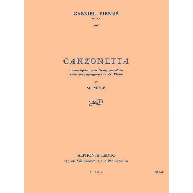 Pierne: Canzonetta for Alto Saxophone and Piano