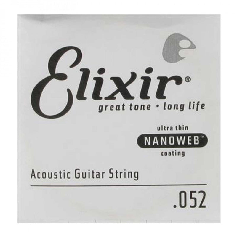 Elixir Acoustic 80/20 Bronze Guitar Strings - Nanoweb (Single String)