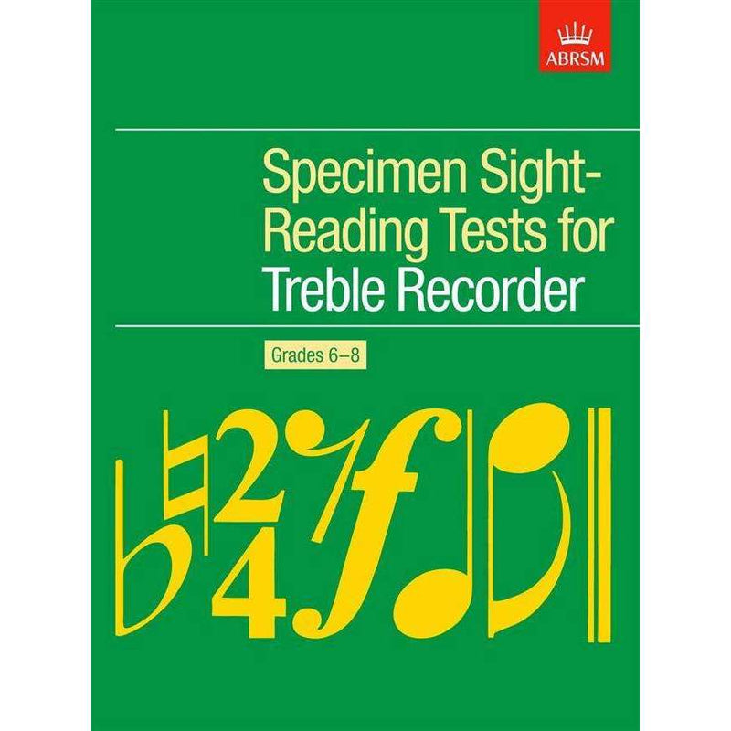 Specimen Sight Reading Tests For Treble Recorder Grades 6-8