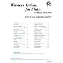 Winners Galore For Flute - Peter Lawrance - Easy Piano Accompaniment